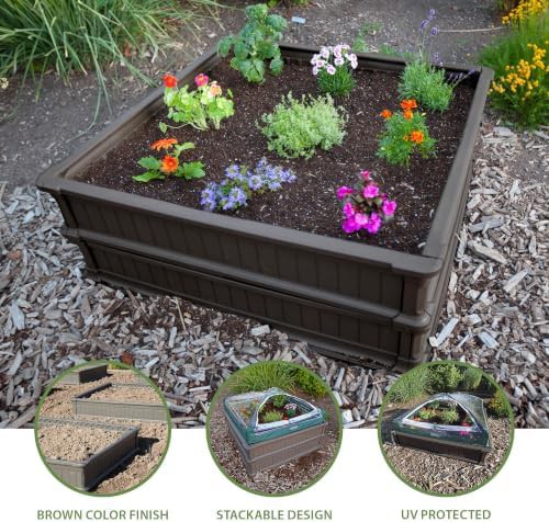Four foot square plastic garden bed — photo 4