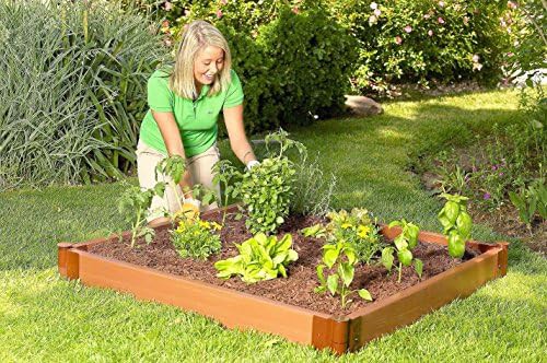 Composite wood square raised garden kit — photo 3