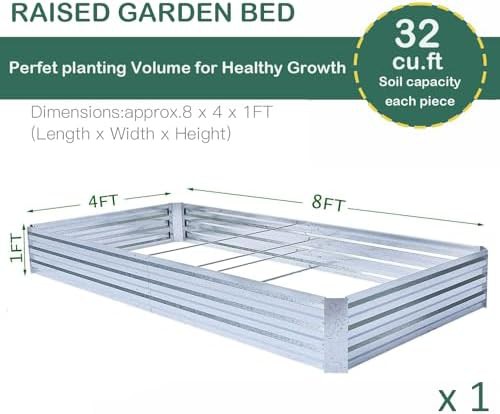 Large galvanized steel rectangular garden frame — photo 3