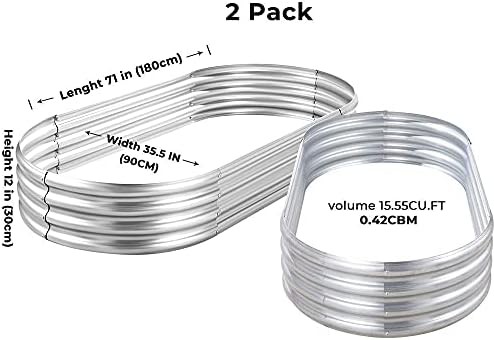Two pack oval galvanized garden beds — photo 4