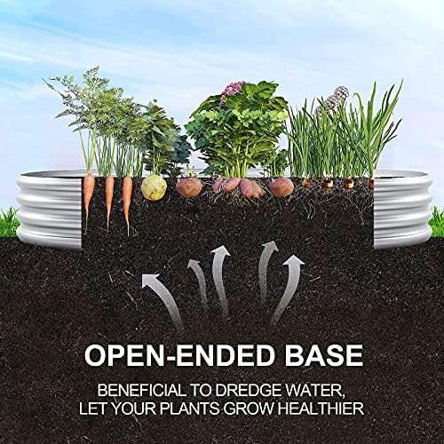 Two pack oval galvanized garden beds — photo 5