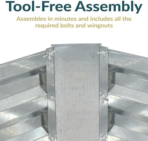 Silver rectangular galvanized steel garden box — photo 5