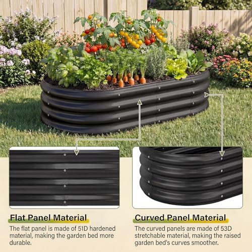 Grey oval compact garden bed — photo 3