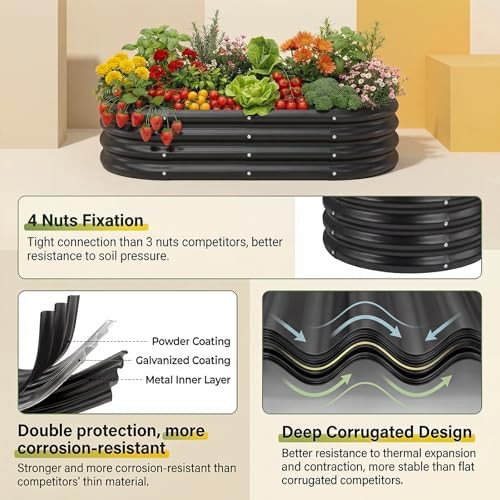 Grey oval compact garden bed — photo 4