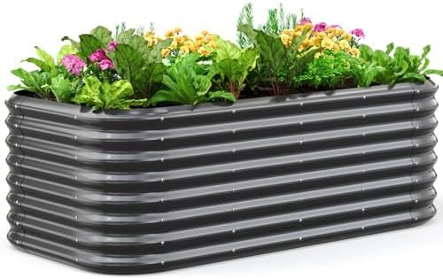 Oval Galvanized Steel Raised Garden Bed