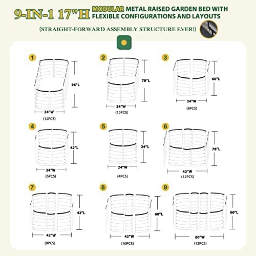 Modular grey galvanized metal garden bed — photo 3