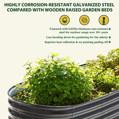 Modular grey galvanized metal garden bed — photo 5
