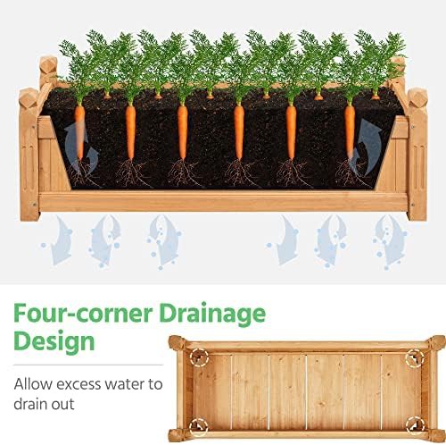 Rectangular wooden raised garden planter 2 pack — photo 4