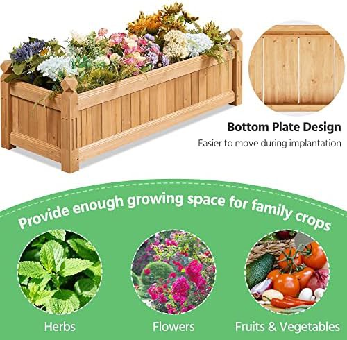Rectangular wooden raised garden planter 2 pack — photo 5