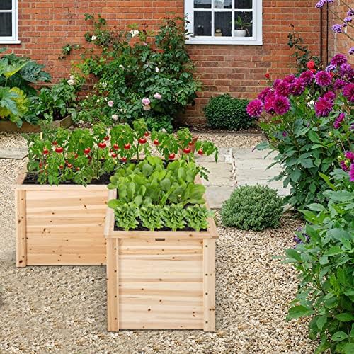 Elevated wood planter with open base — photo 4