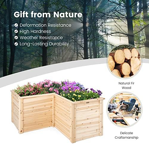 Elevated wood planter with open base — photo 5