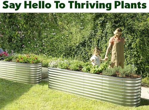 Silver tool-free galvanized garden bed 8x2x2 ft — photo 4