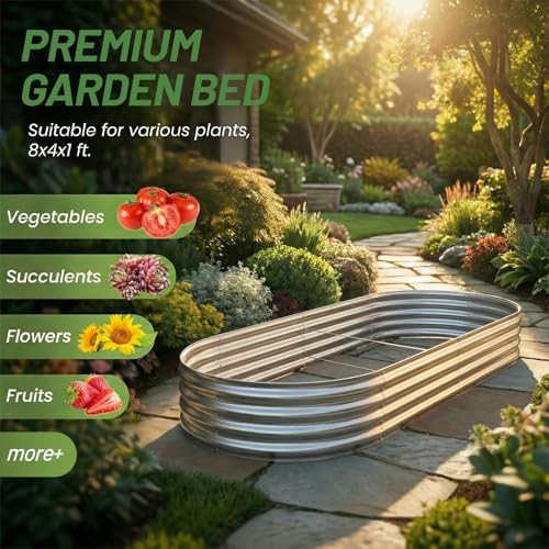 Two pack large oval galvanized planters — photo 4