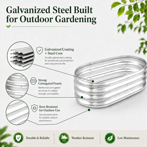 Six foot oval metal planter boxes — photo 3