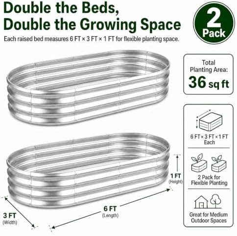 Six foot oval metal planter boxes — photo 5