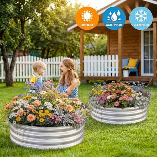 Round two pack of galvanized garden beds — photo 4