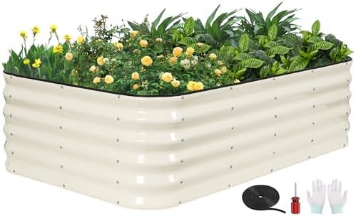 Four in one modular metal garden box