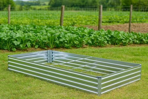 Silver metal six foot garden beds — photo 4