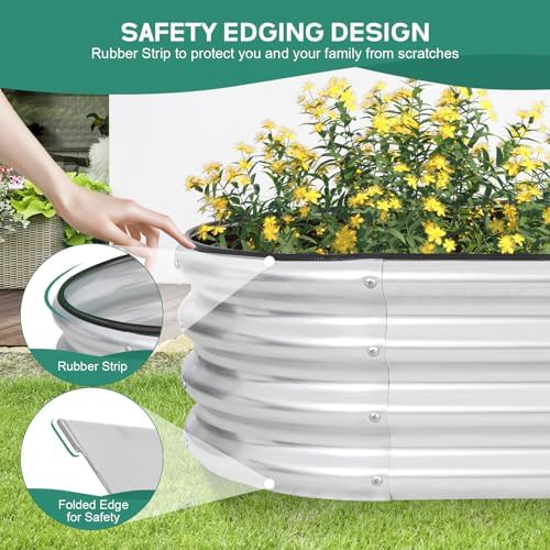 Silver galvanized steel four foot garden bed pair — photo 5