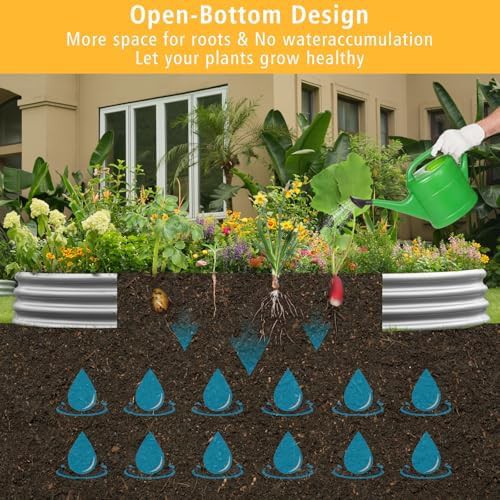 Large galvanized steel vegetable planter 6x3 ft — photo 5