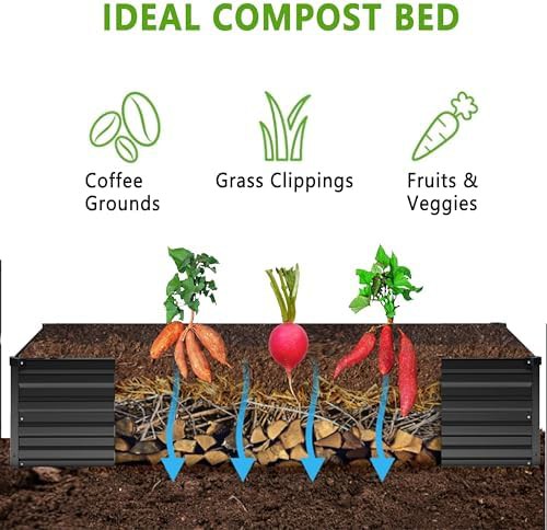 Two pack of black rectangular metal garden beds — photo 3