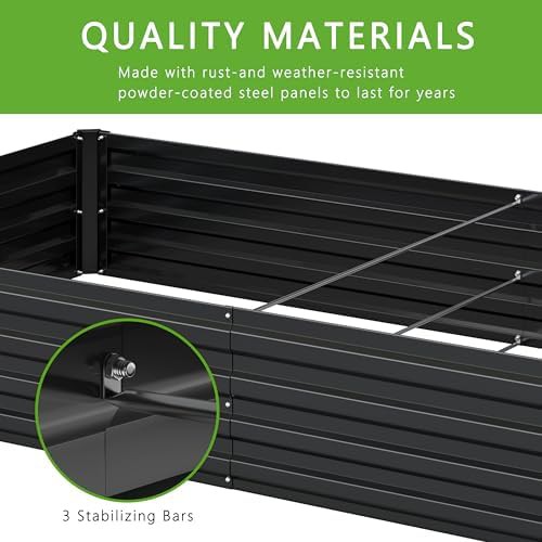 Two pack of black rectangular metal garden beds — photo 4