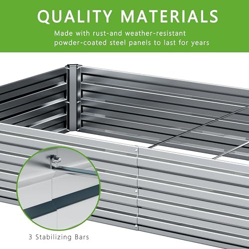 Silver galvanized wide rectangular planter two pack — photo 4