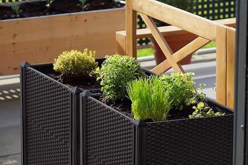 Two pack resin modular planter boxes — photo 5