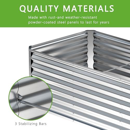 Two pack silver galvanized garden beds 4x2 ft — photo 4