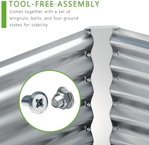 Two pack silver galvanized garden beds 4x2 ft — photo 5
