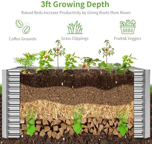 Silver rectangular high capacity garden bed — photo 3