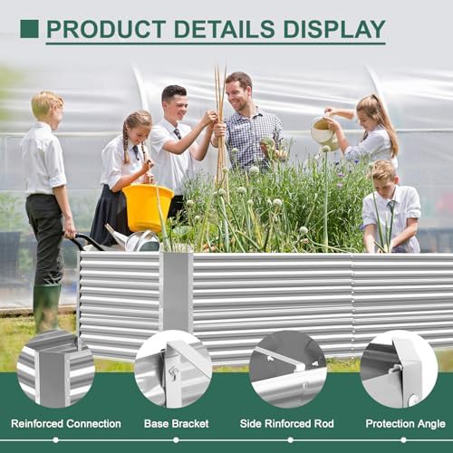 Silver rectangular high capacity garden bed — photo 5