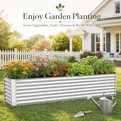 Deep galvanized eight foot garden box — photo 5
