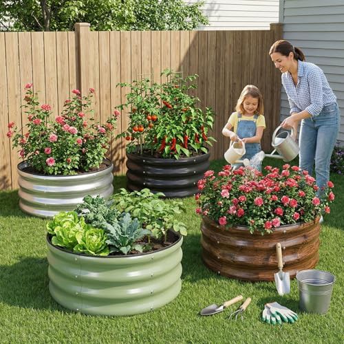 Small square green planter boxes two pack — photo 5