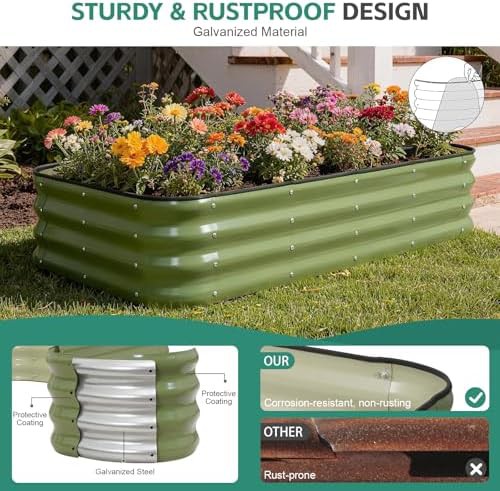 Modular four in one green galvanized bed — photo 4