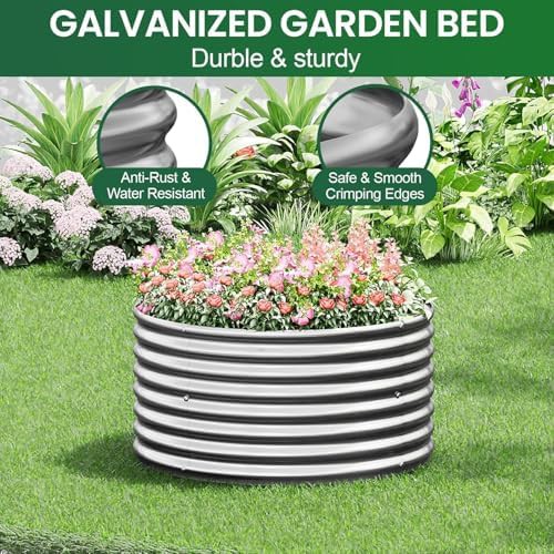 Round two foot steel garden beds four pack — photo 5