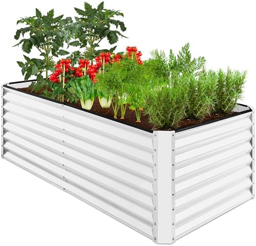 White metal large open bottom bed