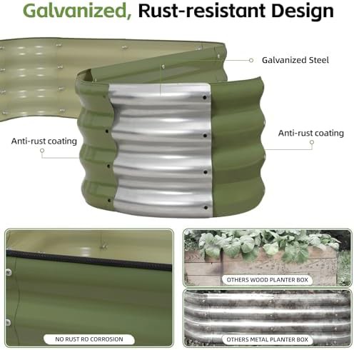 Three in one galvanized bed with bracing rods — photo 4