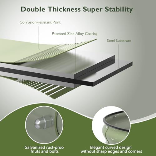 Avocado green galvanized steel oval planter — photo 3