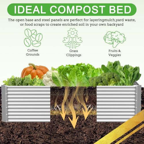 Tall eight foot corrugated steel garden beds — photo 3