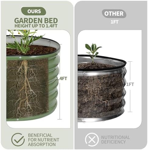Green galvanized steel planter boxes two pack — photo 5