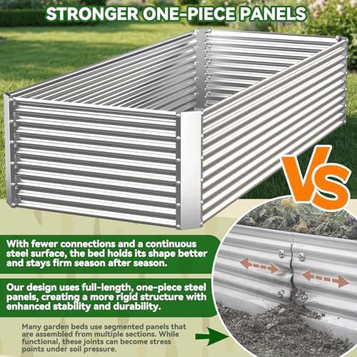 Tall galvanized steel rectangular garden beds two pack — photo 3