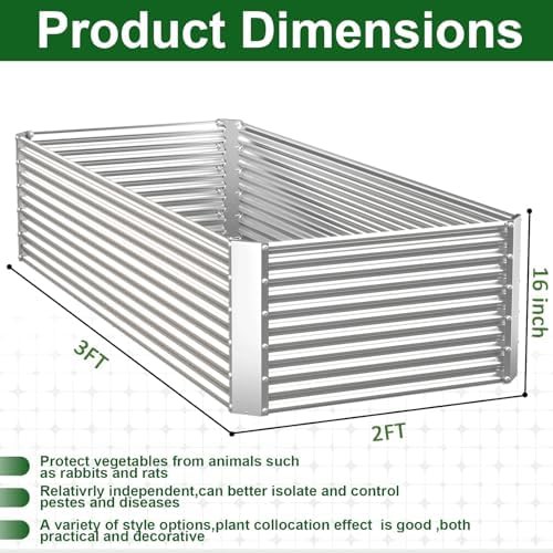 Tall galvanized steel rectangular garden beds two pack — photo 4