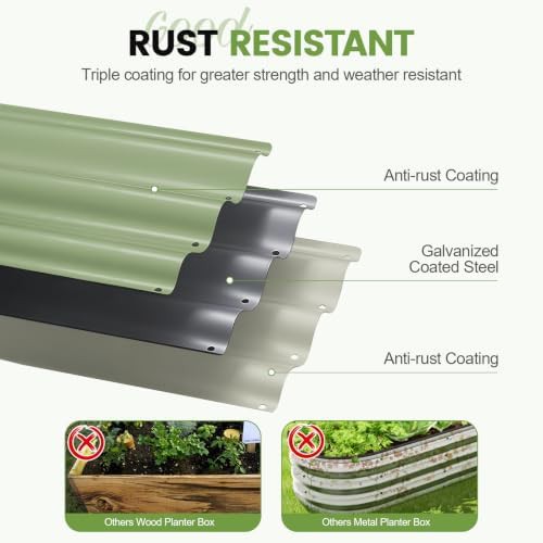 Oliver galvanized steel planter box — photo 4
