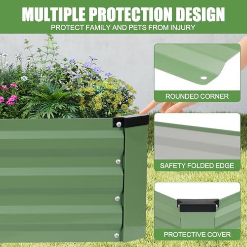 Olive green galvanized six foot beds — photo 4