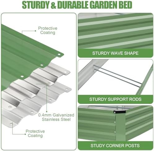 Olive green galvanized six foot beds — photo 5