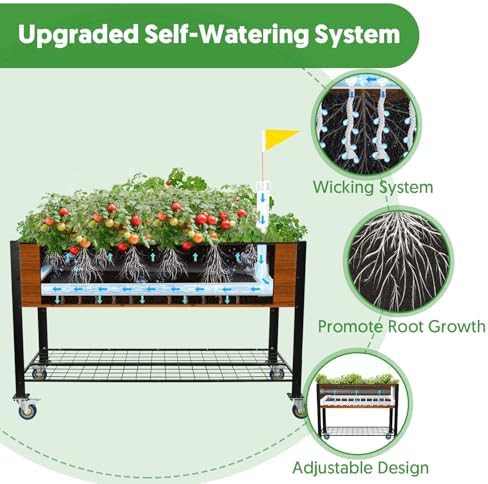 Self watering garden bed with wheels — photo 4
