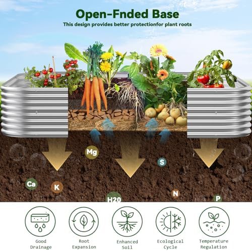 Large eight foot galvanized steel garden beds trio — photo 4