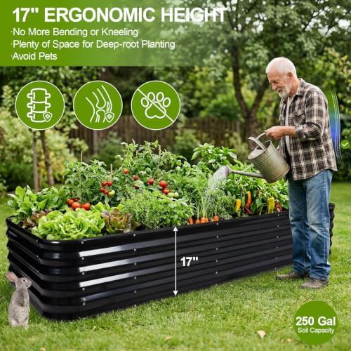 Five in one grey tall modular garden bed — photo 3