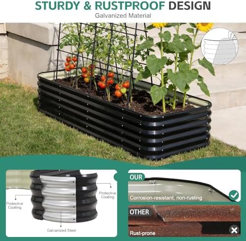Five in one grey tall modular garden bed — photo 4